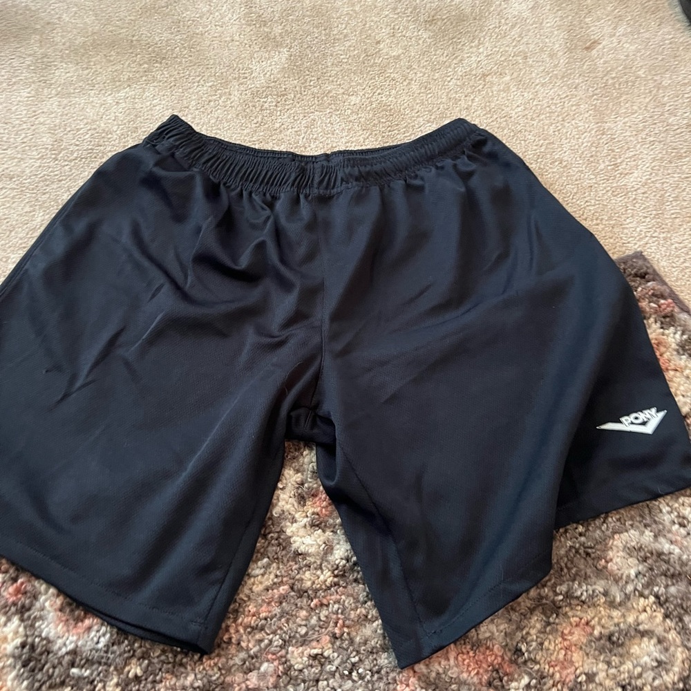 Pony black athletic shorts
